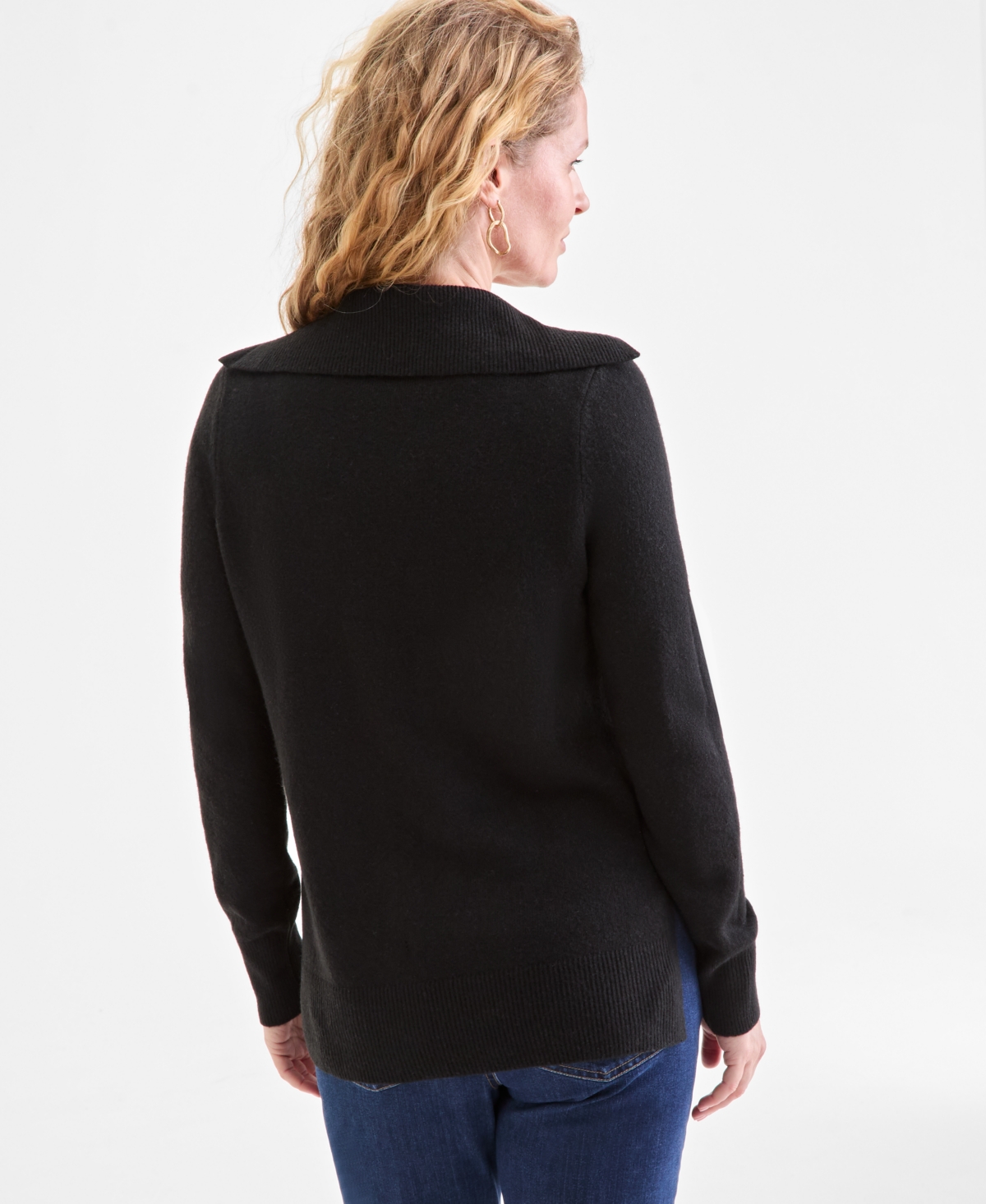 Style & Co Women's Luxsoft Johnny-collar Sweater, Macy's Exclusive In Animal Print