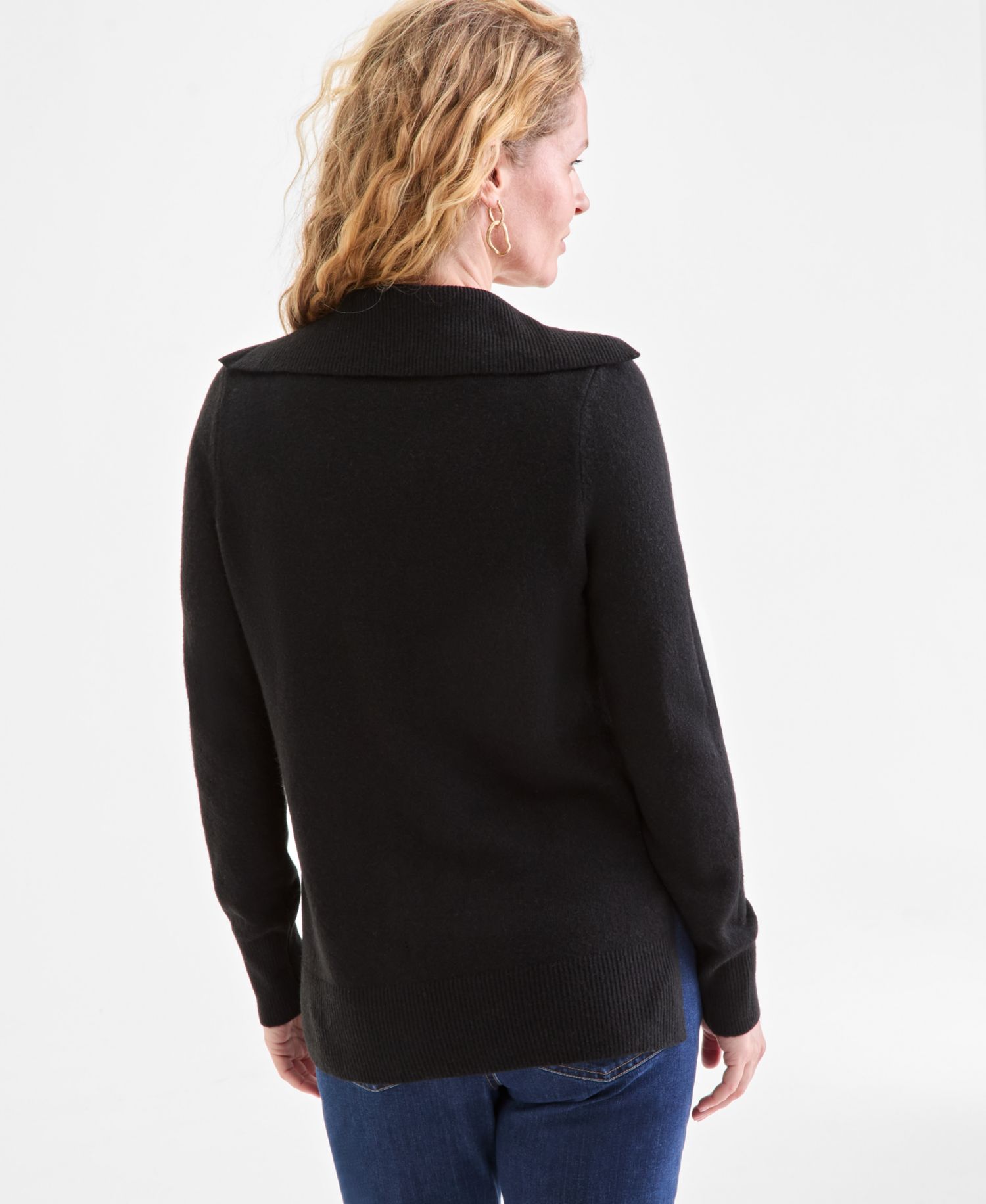 Women's Luxsoft Johnny-Collar Sweater