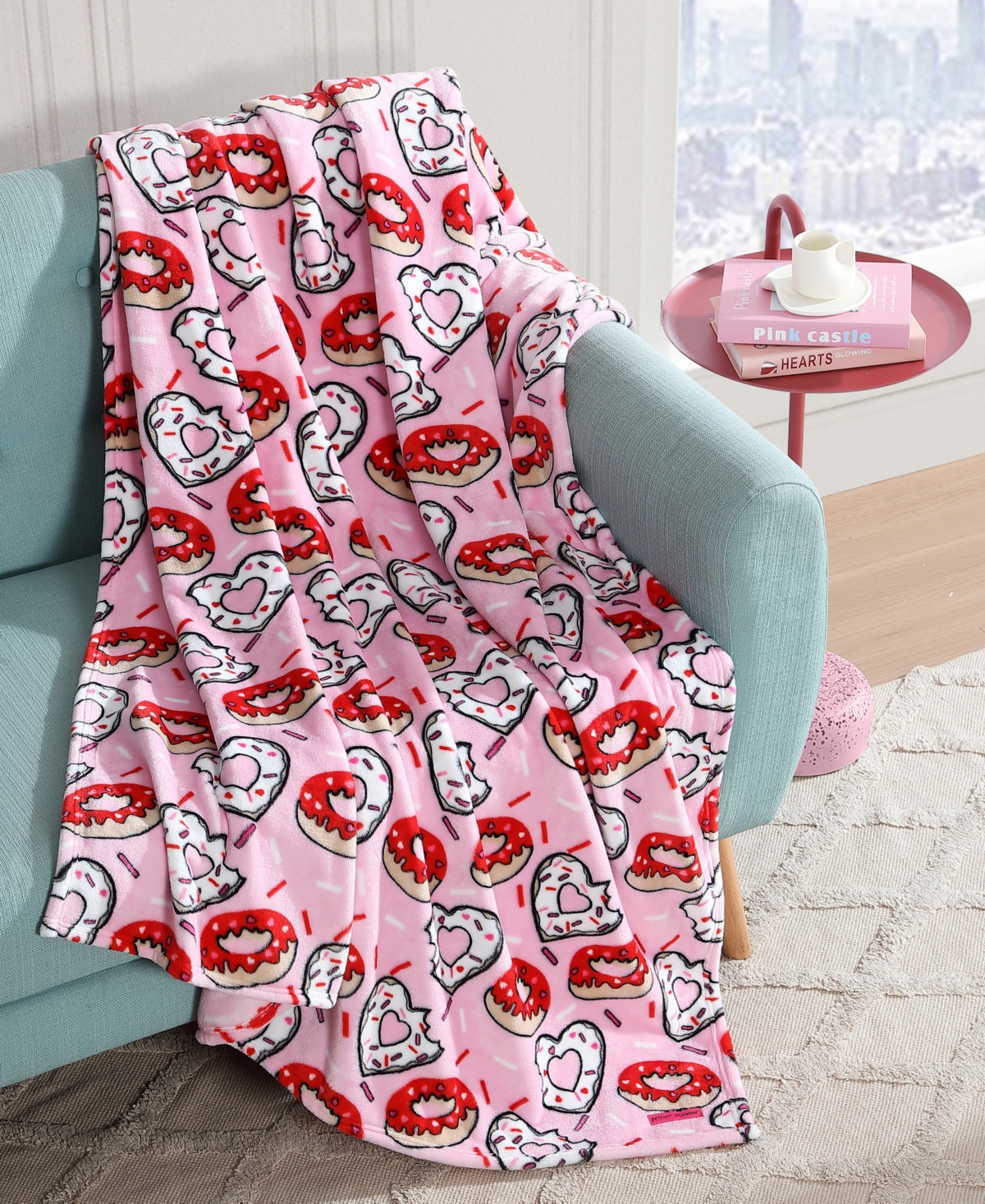 Betsey Johnson Ultra Soft Plush Fleece Throw, 50" X 70"