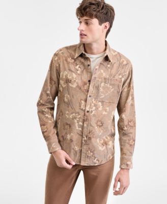Sun + Stone - Men's Woods Long-Sleeve Cotton Shirt