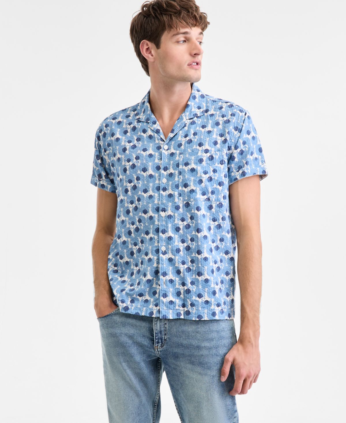 Мужская рубашка Sisler Camp с коротким рукавом, эксклюзивная модель Macy's