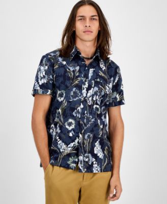 Men's Floral-Print Short-Sleeve Shirt