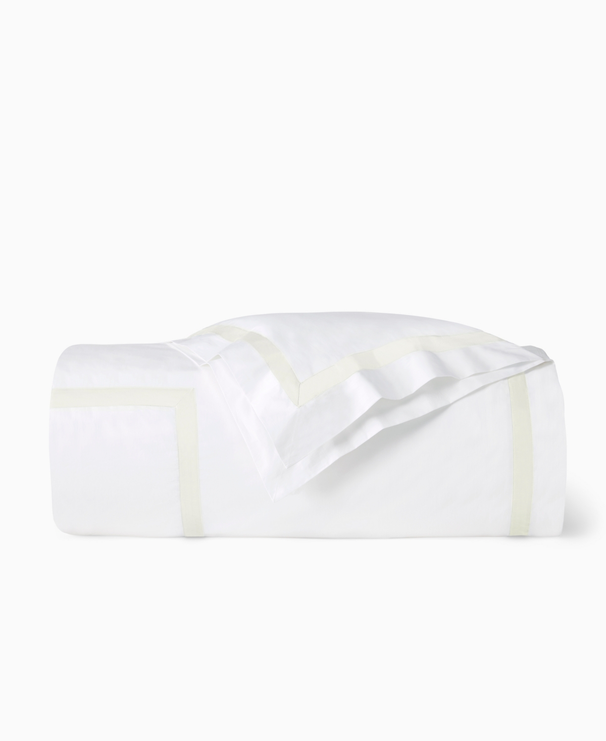 Sferra Estate Woven Cotton Duvet Cover, King In White