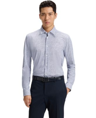 Hugo Boss - Men's Performance-Stretch Slim-Fit Dress Shirt