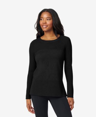 Women's Boat Neck Ribbed Sweater