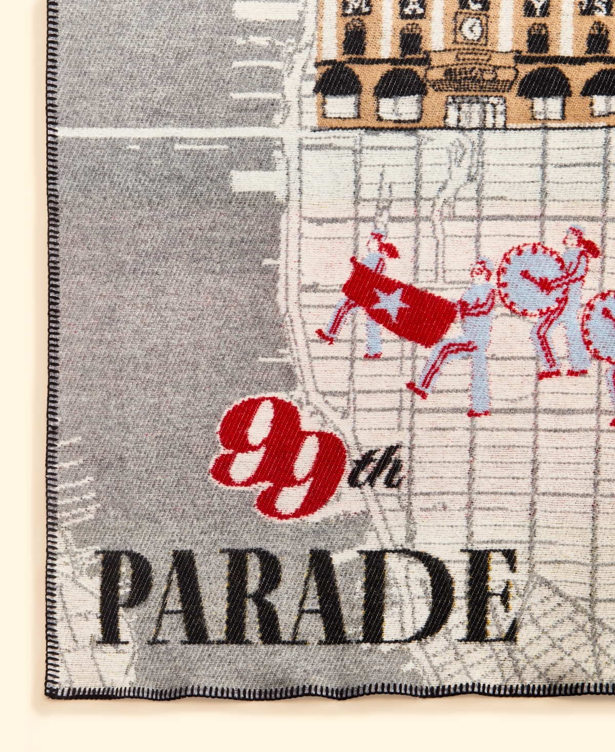 Faribault Macy's 99th Thanksgiving Day Parade Route Wool-blend Throw Blanket, Macy's Exclusive In Gray