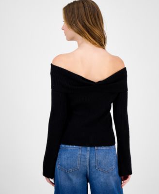 Juniors' Off-The-Shoulder Sweater