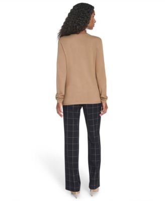 Women's V-Neck Cable Sweater