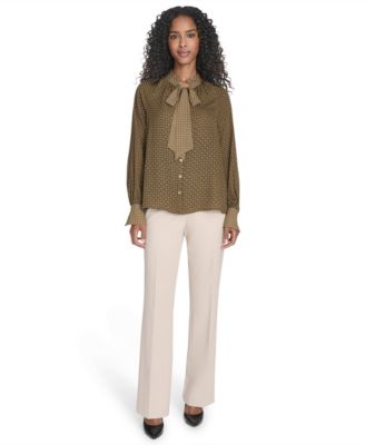 Women's Foulard Tie-Neck Blouse