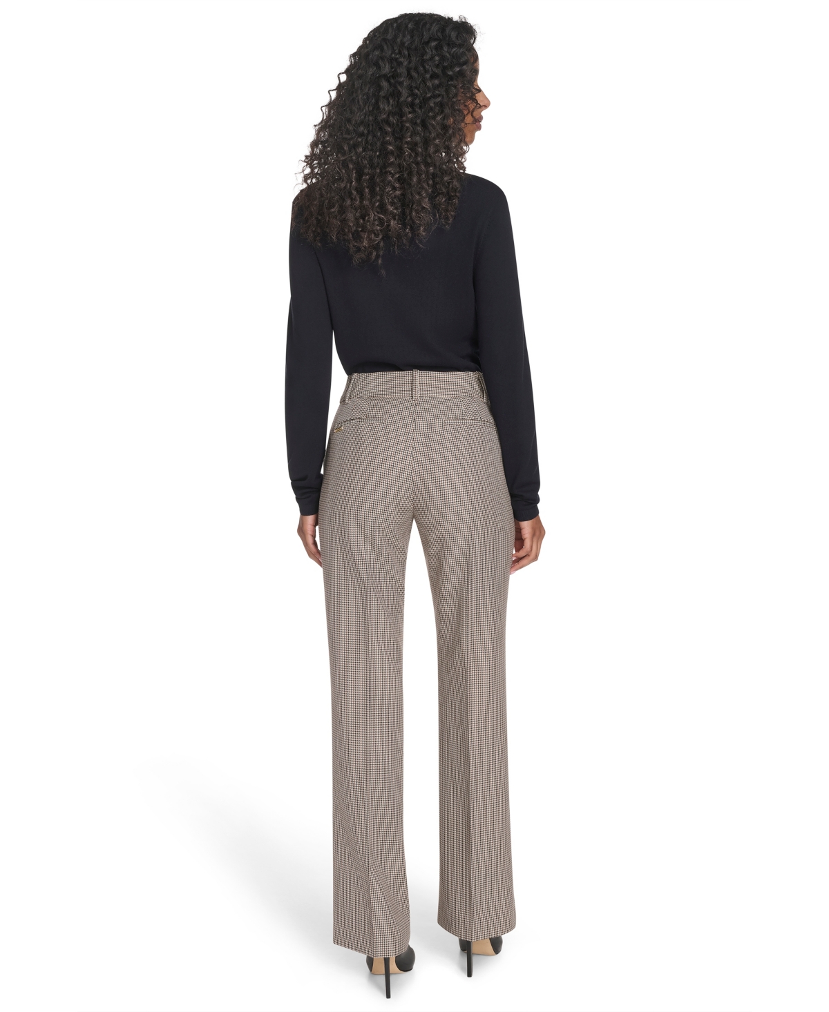 Tommy Hilfiger Women's Houndstooth Bootcut Trousers In Multi