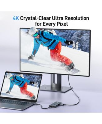 USB-C Docking Station with Dual HDMI | 9-in-1 Laptop Multiport Adapter | 4K HDMI, USB A & C Ports, SD/Micro SD, 100W PD Charging | Compatible with Mac, Dell, HP, Surface, and More