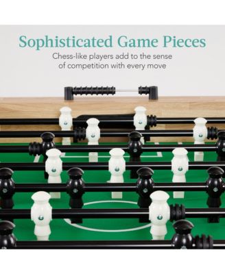 Full Size 54in Regulation Foosball Table for Home, Game Room w/ 2 Balls, 2 Cup Holders