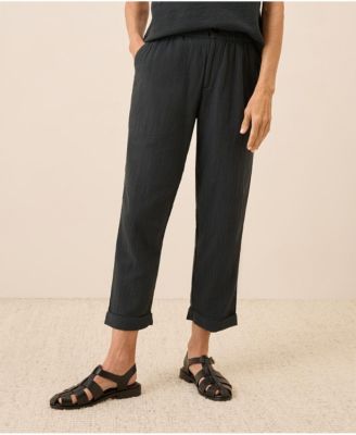 Organic Cotton Coastal Double Gauze Rolled Cuff Pant