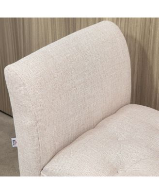 End of Bed Bench with Button Tufted Design, Dark