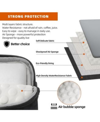 17-17.3 inch Slim Laptop Bag, Computer Carrying Case with Shoulder Strap, Notebook Handbag Cover for Men Women Fits Acer Asus Lenovo HP Toshiba Black