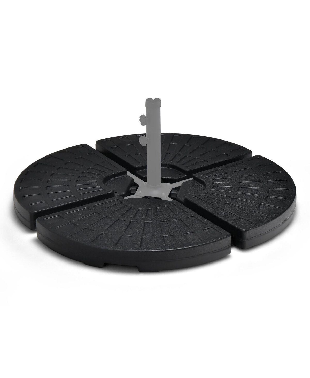 Patio 4PCS 185lbs Heavy Duty Cantilever Offset Umbrella Base Stand Water Outdoor - Black