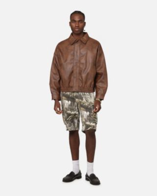 Men's Leather Flight Jacket, XLarge, Brown