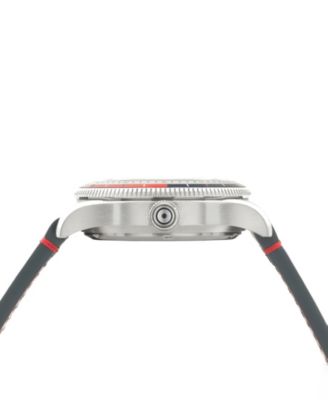 Men's Flyboy Blue Leather Strap Watch, 40mm