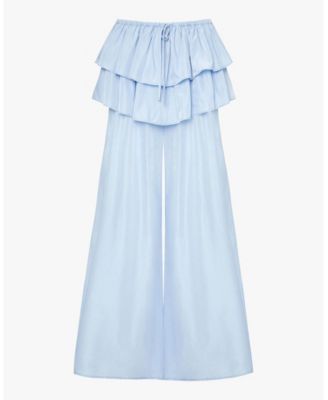 Women's Ruffle Waist Flare Pant