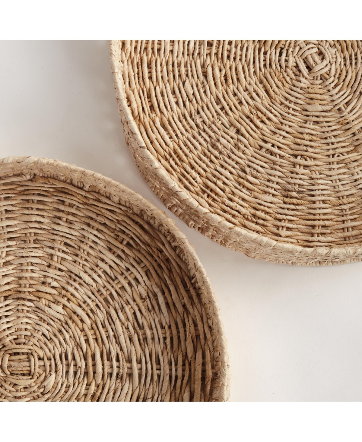 Napa Home & Garden Juliet Abaca Round Trays, Set of 2