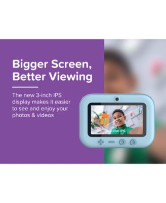New Camera Insta 20 (Blue) Kids Instant Print Digital Camera with 16MP Photo, 1080P Video, Selfie Lens, Thermal Ink-Free Printing, Support MicroSD Card