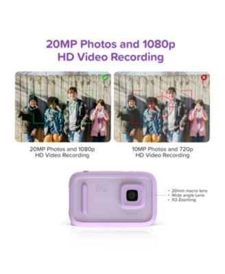 Camera 50 (Purple) New AI Editor Camera for Kids, 20MP Photos 1080P Video, Front & Selfie Lens, Birthday Gifts for Boys & Girls Ages 4-15 Portable Travel Friendly