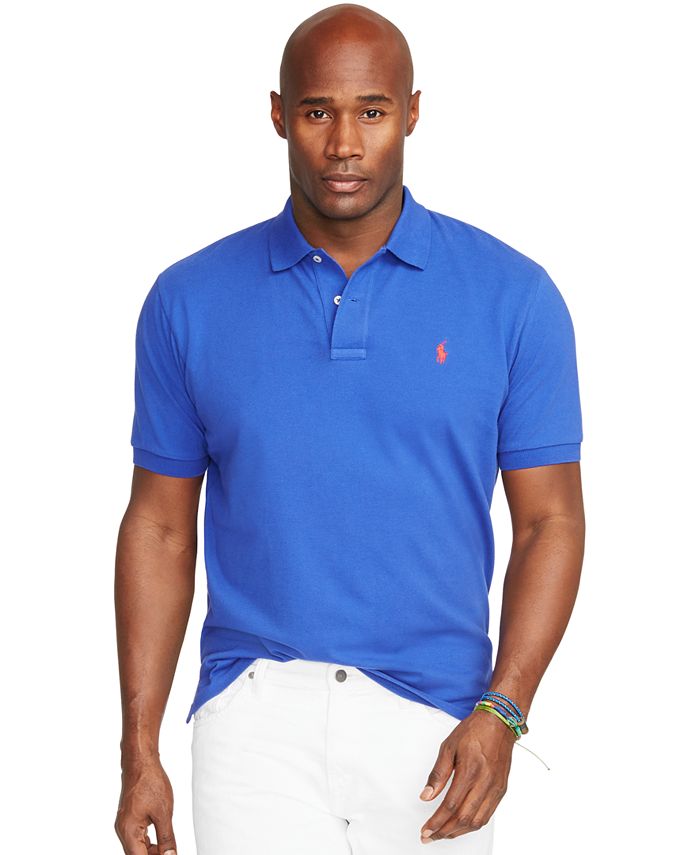 Polo Ralph Lauren Men's Big and Tall Classic-Fit Cotton Mesh Polo Shirt ...