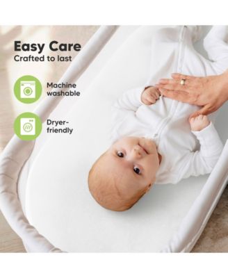 Bassinet Sheet for Baby Girls, Boys, 2-Pack Soothe Bassinet Fitted Sheets, Bedside Bassinet Mattress Sheet