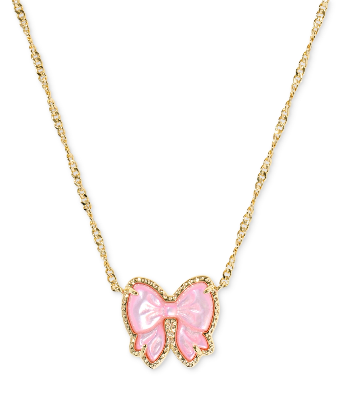 Kendra Scott Haley Bow Short Pendant Necklace, 16" + 3" Extender In Purple