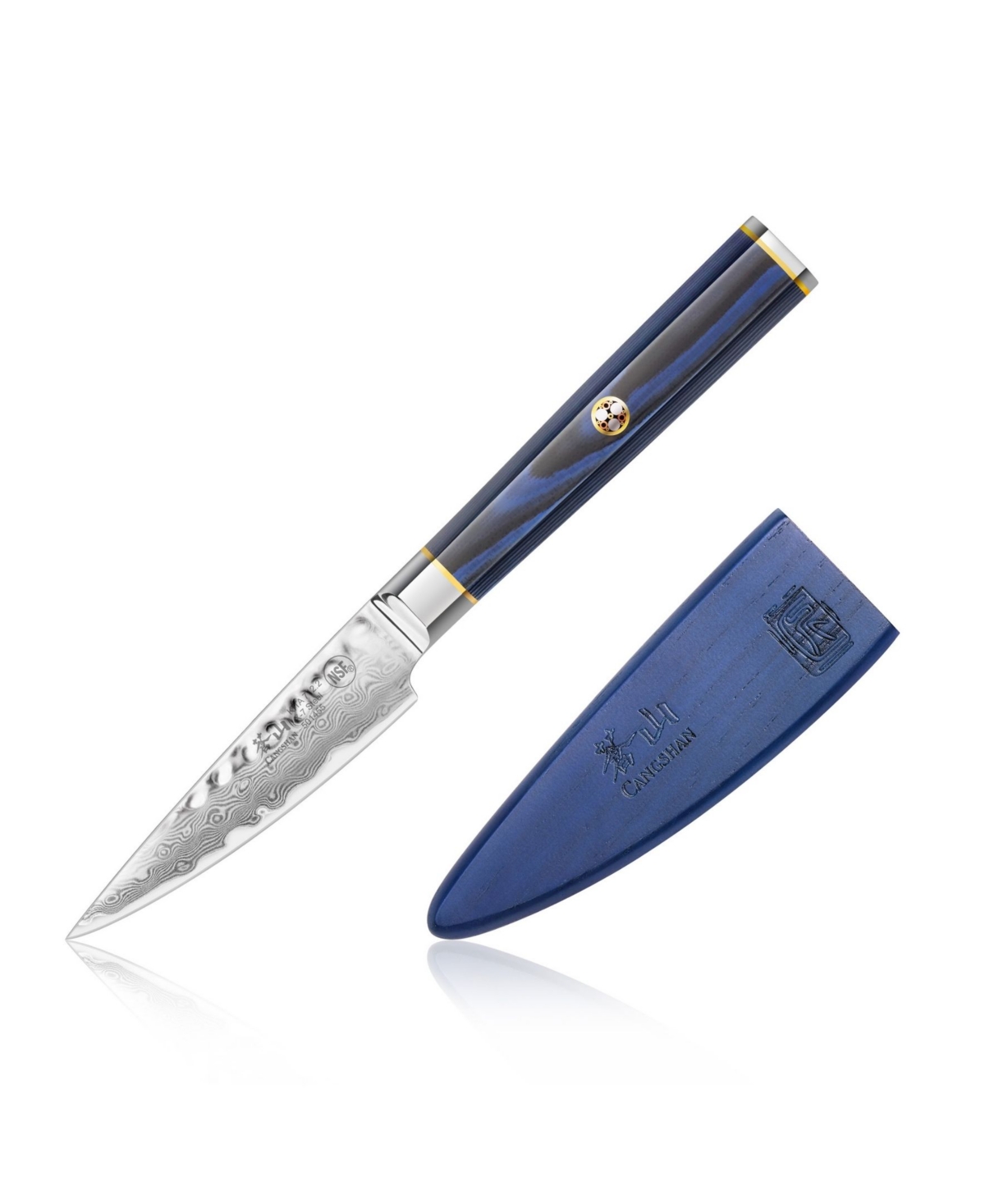 Cangshan Kita Series 3.5" Paring Knife With Sheath In Blue
