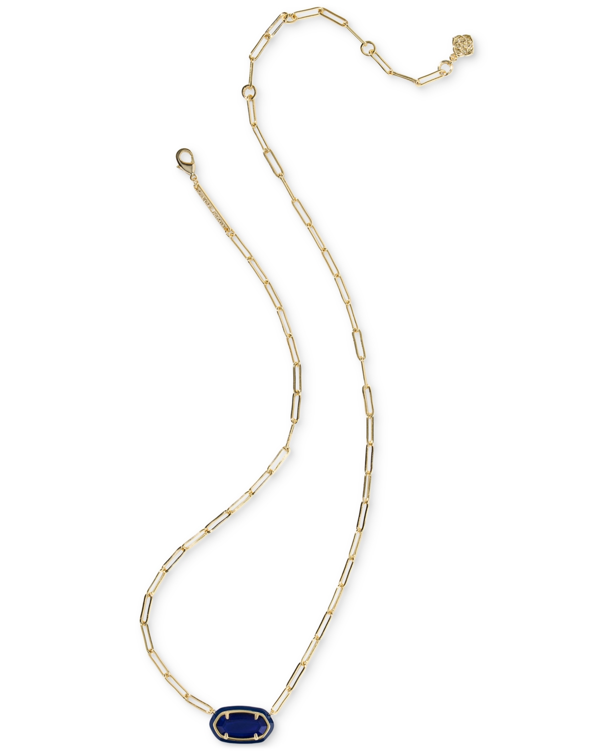 Kendra Scott Elisa Enamel Frame Paperclip Necklace, 17" + 3" Extender In Multi