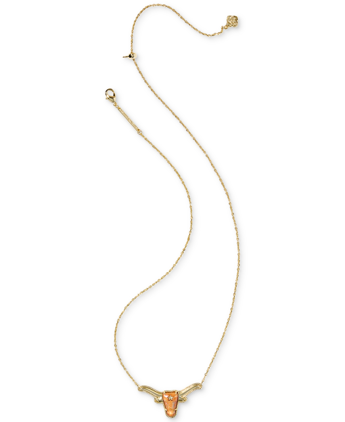 Kendra Scott Stone Longhorn Pendant Necklace, 19" + 3" Extender In Gold