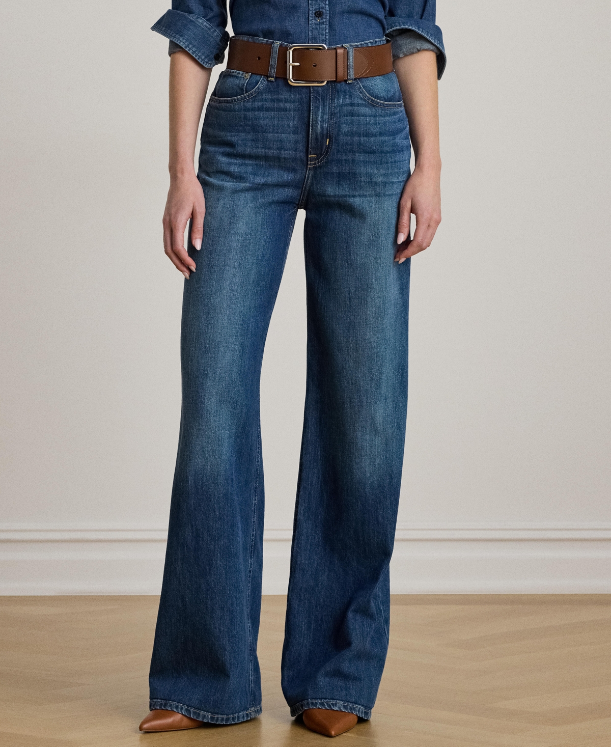 Ralph Lauren High-rise Wide-leg Jean In Blue