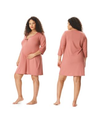Motherhood Women's Maternity Sleep Henely Nightgown with Nursing Access