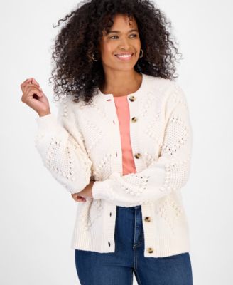 Style & Co - Women's Pom Pom Pattern Cardigan