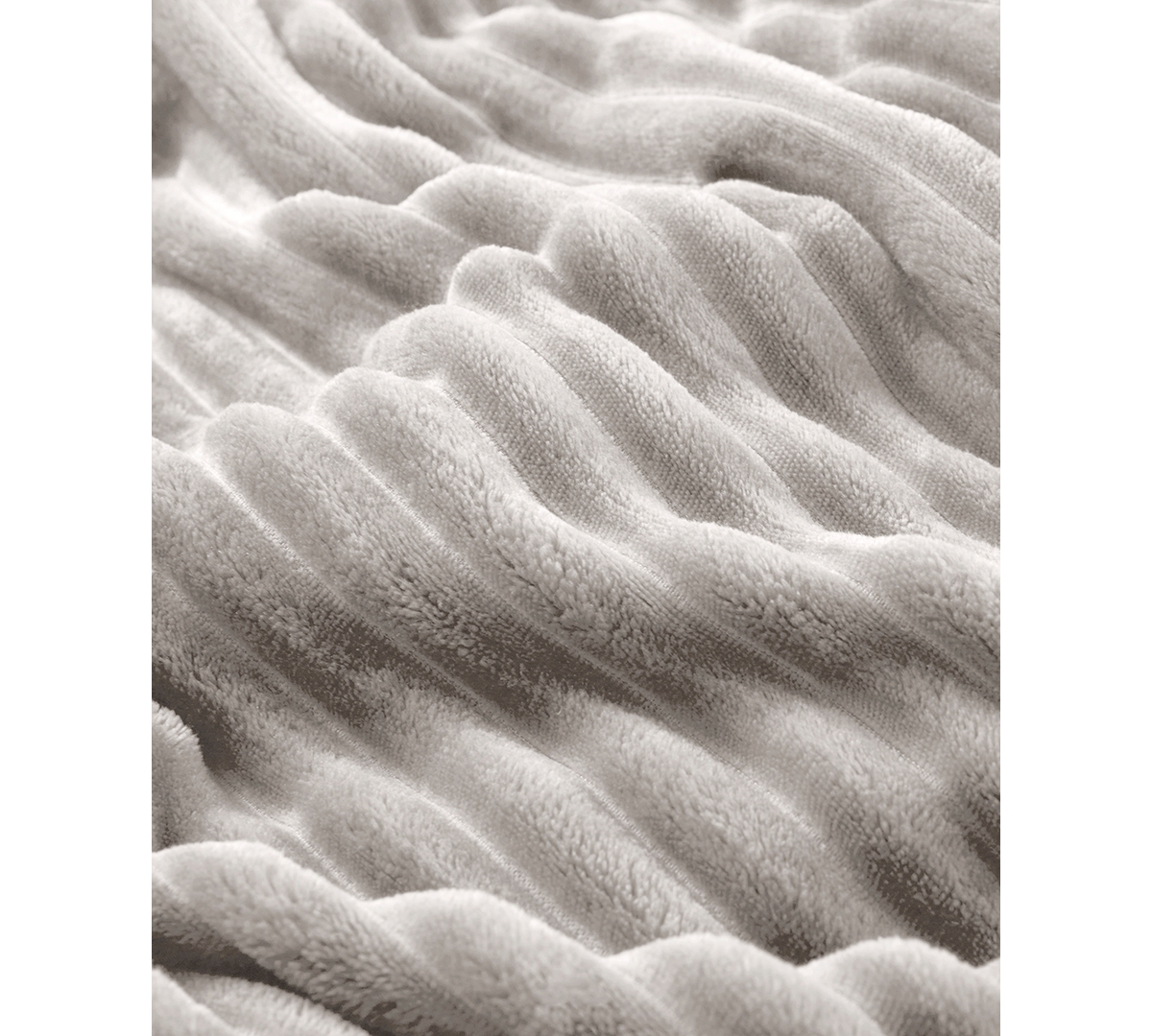 Arch Studio Ribbed Plush Blanket, King, Macy's Exclusive In Neutral