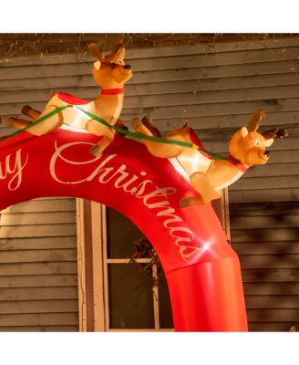 9ft Inflatable Christmas Arch with Built-in LED for Garden Lawn Party