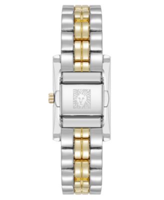 Women's Quartz Rectangular Two-Tone Metal Alloy Watch, 22mm