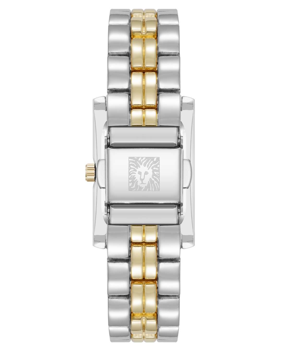 Anne Klein Women's Quartz Rectangular Two-tone Metal Alloy Watch, 22mm