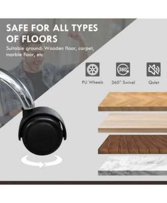 Massage Office Chair with Footrest, PU Leather Desk Chair,