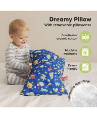 Toddler Pillow with Pillowcase, Small Pillow for Sleeping