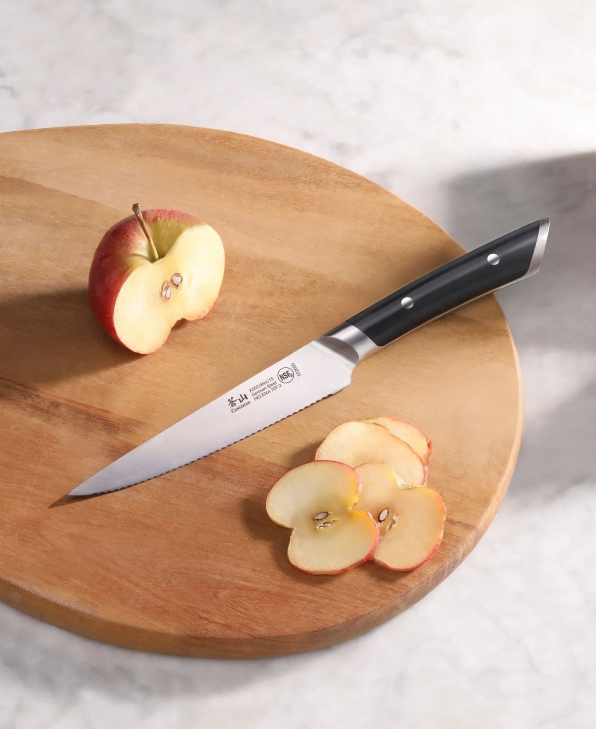 Cangshan Canghshan Helena Series 5" Serrated Utility Knife In Black