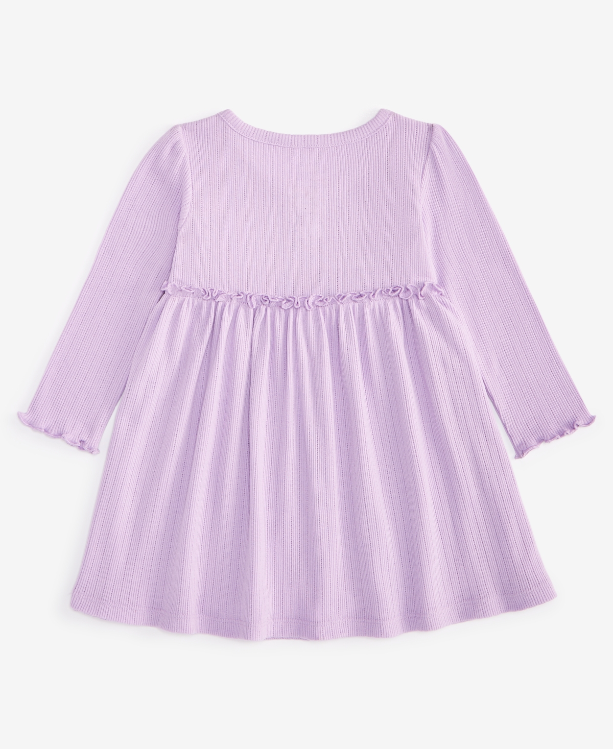 First Impressions Baby Girls Long-Sleeve Solid Pointelle Dress, Macy's Exclusive