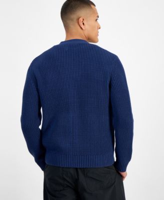 Men's Shaker-Stitch V-Neck Cardigan