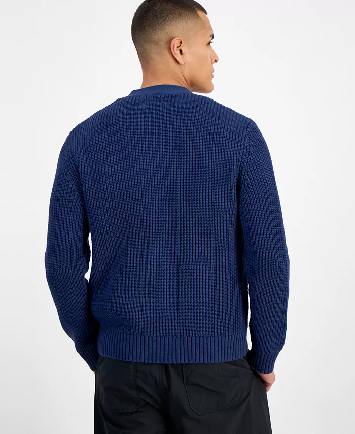 Men's Shaker-Stitch V-Neck Cardigan - thumbnail 2