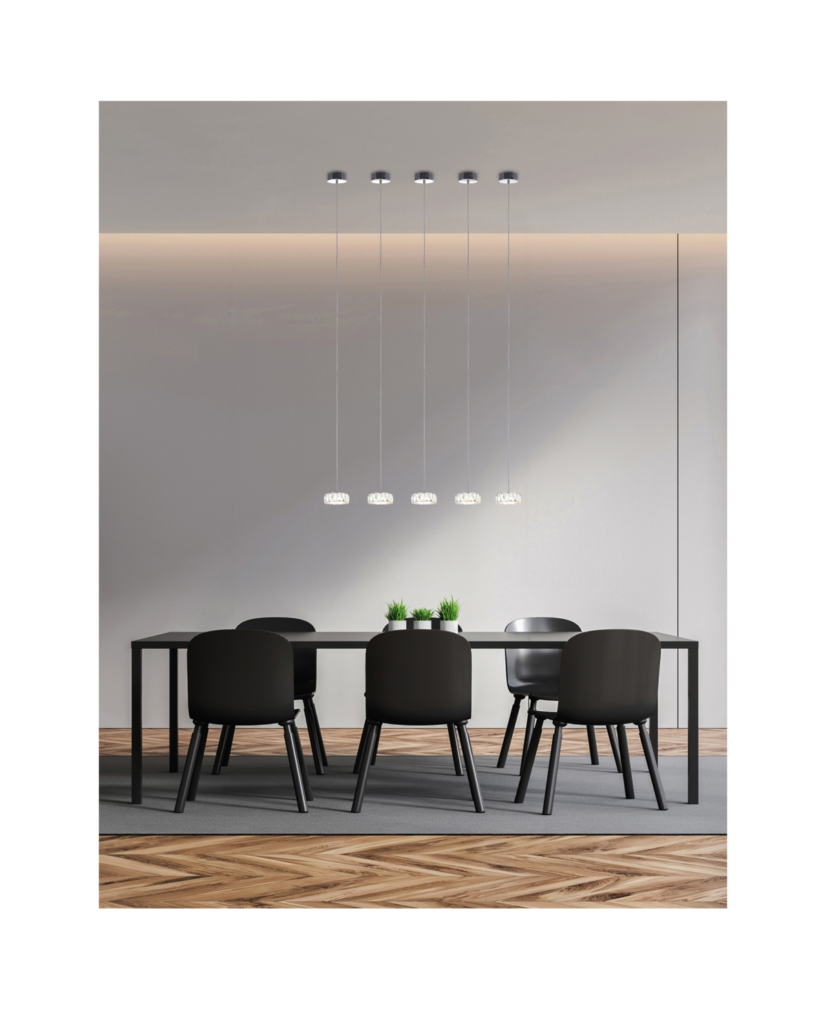 Cwi Lighting 4" Metal Milan Led Mini Pendant In Silver