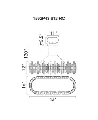 26" Metal Aya LED Integrated Chandelier