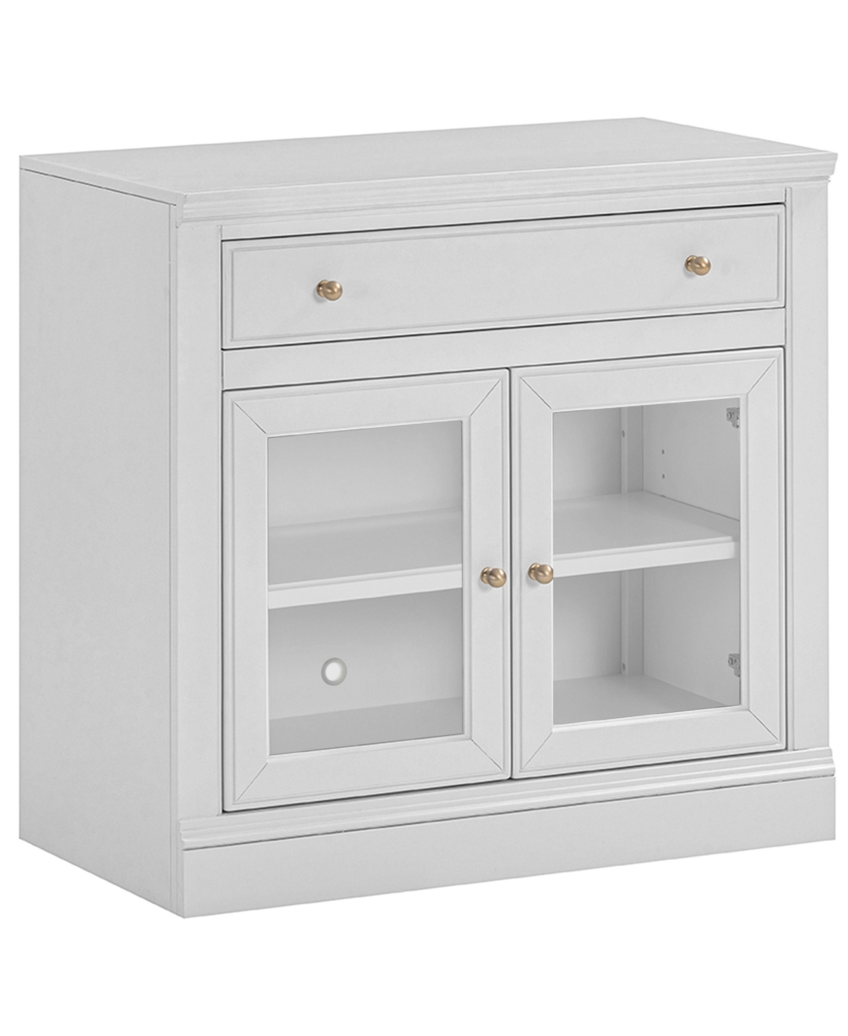 Macy's Furniture 31" Wooden Amren 2 Door Base With Drawer In White