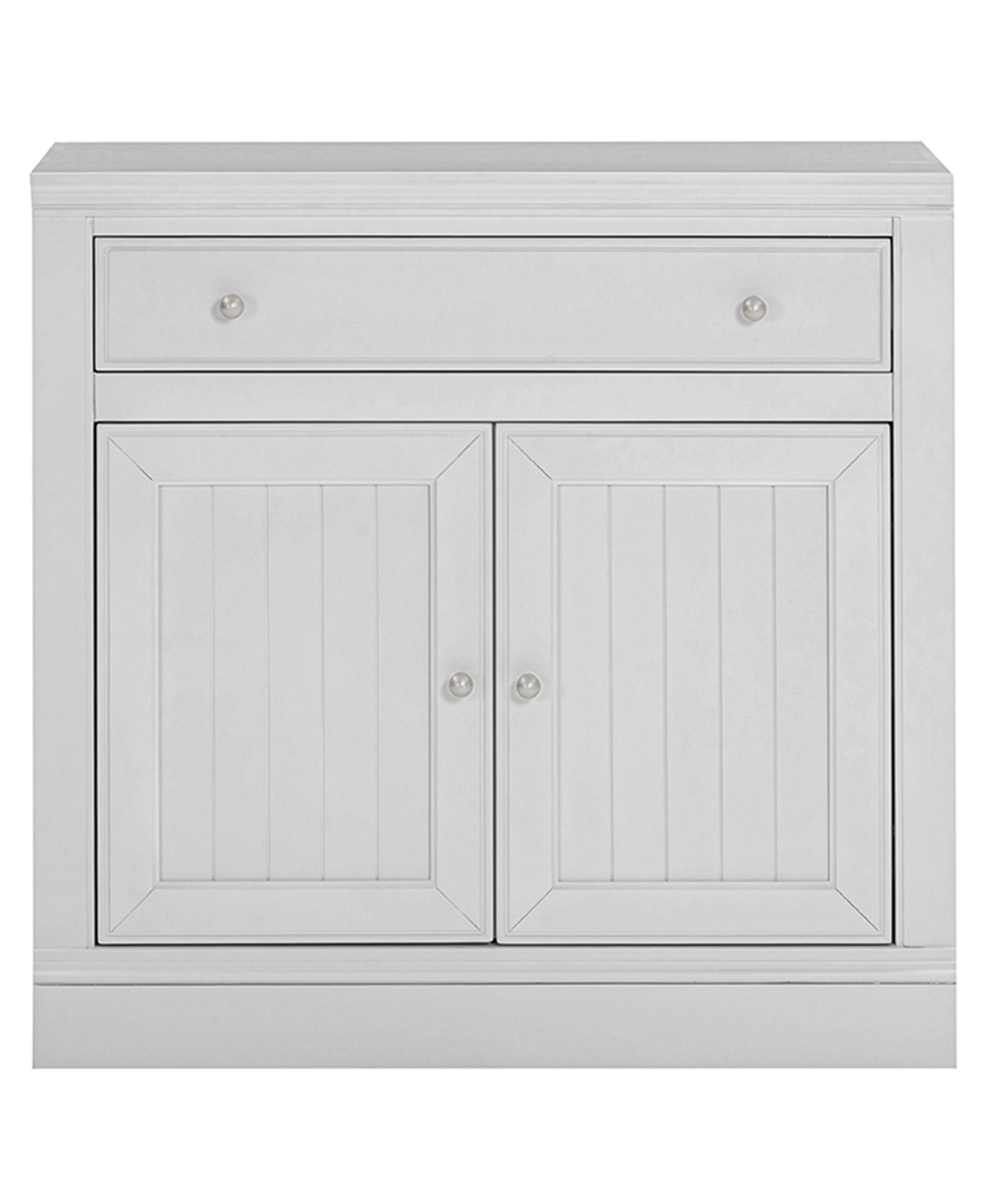 Macy's Furniture 31" Wooden Amren 2 Door Base With Drawer In White