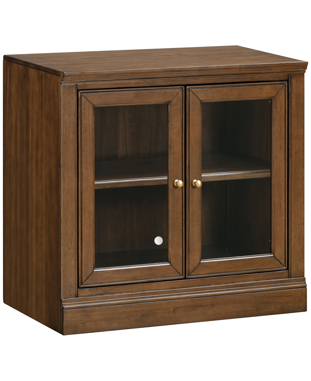 Macy's Furniture 31" Wooden Amren 2 Door Base Console Table In Brown